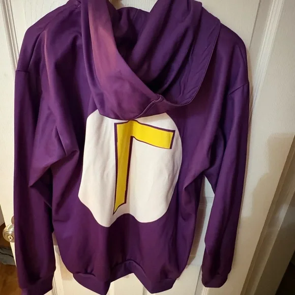Rage On! Large Waluigi Purple Hoodie with Unique Logo - Picture 2 of 3